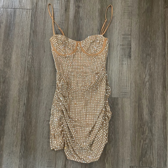 Oh Polly | Dresses | Oh Polly Azelie Embellished Strapless Corset Dress |  Poshmark